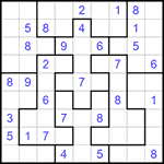 Судоку-пазл 9х9 #127 средний