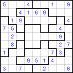 Судоку-пазл 9х9 #128 средний