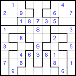 Судоку-пазл 9х9 #132 средний