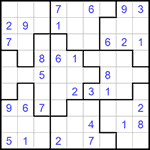 Судоку-пазл 9х9 #135 средний