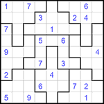 Судоку-пазл 9х9 #126 трудный