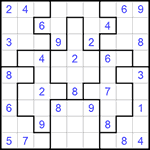 Судоку-пазл 9х9 #130 трудный