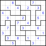 Судоку-пазл 9х9 #132 трудный