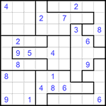 Судоку-пазл 9х9 #133 трудный