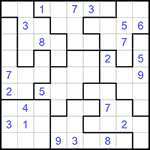 Судоку-пазл 9х9 #135 трудный