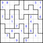 Судоку-пазл 9х9 #126 очень трудный