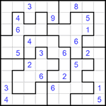 Судоку-пазл 9х9 #127 очень трудный