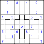 Судоку-пазл 9х9 #128 очень трудный