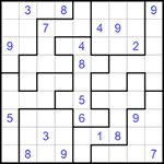 Судоку-пазл 9х9 #130 очень трудный