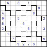 Судоку-пазл 9х9 #134 очень трудный