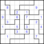 Судоку-пазл 9х9 #135 очень трудный