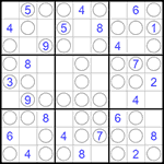 Судоку “Чет-нечет” 9х9 #61 очень трудный