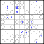 Судоку “Чет-нечет” 9х9 #65 очень трудный