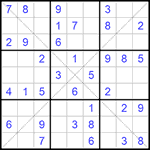 Судоку Х 9х9 #161 легкий