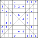 Судоку Х 9х9 #163 легкий