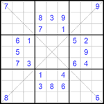 Судоку Х 9х9 #138 средний