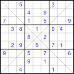 Судоку Х 9х9 #140 средний