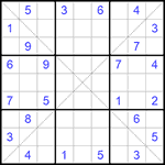 Судоку Х 9х9 #143 средний