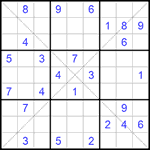 Судоку Х 9х9 #144 средний