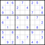 Судоку 9х9 #589 легкий
