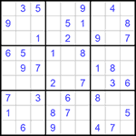 Судоку 9х9 #595 легкий