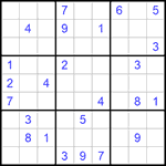 Судоку 9х9 #541 трудный