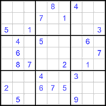 Судоку 9х9 #542 трудный