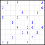 Судоку 9х9 #543 трудный