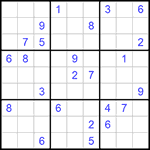 Судоку 9х9 #545 трудный