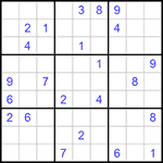 Судоку 9х9 #546 трудный