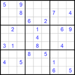 Судоку 9х9 #548 трудный