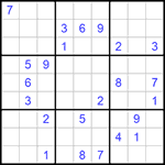 Судоку 9х9 #549 трудный
