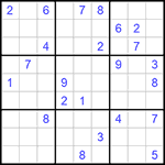 Судоку 9х9 #551 трудный