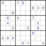 Судоку 9х9 #553 трудный