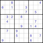 Судоку 9х9 #555 трудный