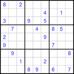 Судоку 9х9 #556 трудный