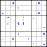 Судоку 9х9 #557 трудный