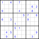 Судоку 9х9 #559 трудный