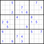 Судоку 9х9 #560 трудный