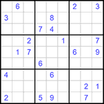 Судоку 9х9 #562 трудный