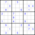 Судоку 9х9 #563 трудный