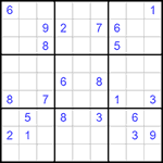 Судоку 9х9 #564 трудный