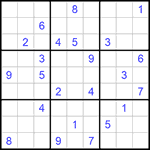 Судоку 9х9 #567 трудный