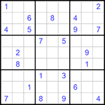 Судоку 9х9 #570 трудный