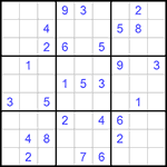 Судоку 9х9 #524 очень трудный