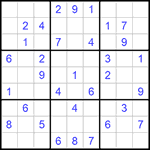 Судоку 9х9 #525 очень трудный