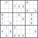 Судоку 9х9 #528 очень трудный