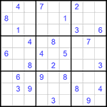 Судоку 9х9 #534 очень трудный