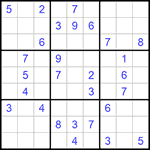 Судоку 9х9 #535 очень трудный