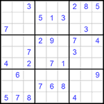 Судоку 9х9 #538 очень трудный